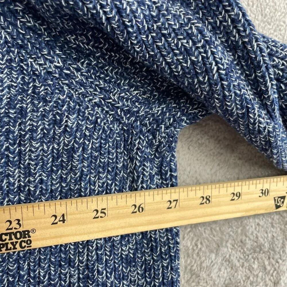NEW Lands' End Drifter Men's XXL Sweater Blue Marled Knit Crewneck Pullover